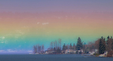 Photographer Captures Stunning ‘Horizontal Rainbow’ Spanning the Entire Sky Over Lake Sammamish