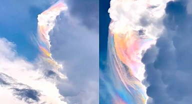 Rare Rainbow Cloud Stuns Skies Over Colombia, Mistakenly Attributed to China